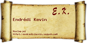 Endrédi Kevin névjegykártya